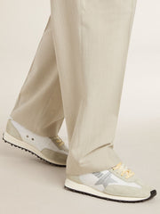 Men’s Marathon with white nylon upper and silver star
