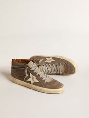 Mid Star in green canvas with leather star and black flash