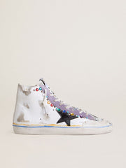 Men’s Francy Penstar LAB with black leather star and multicolor studs