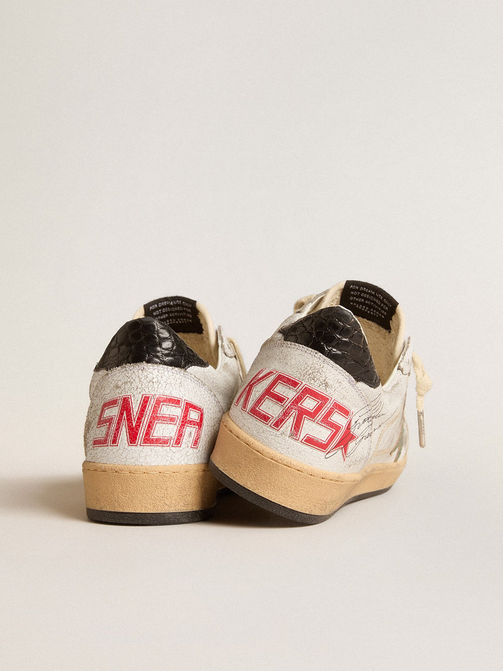 Men's Ball Star with metallic leather star and gray leather heel tab