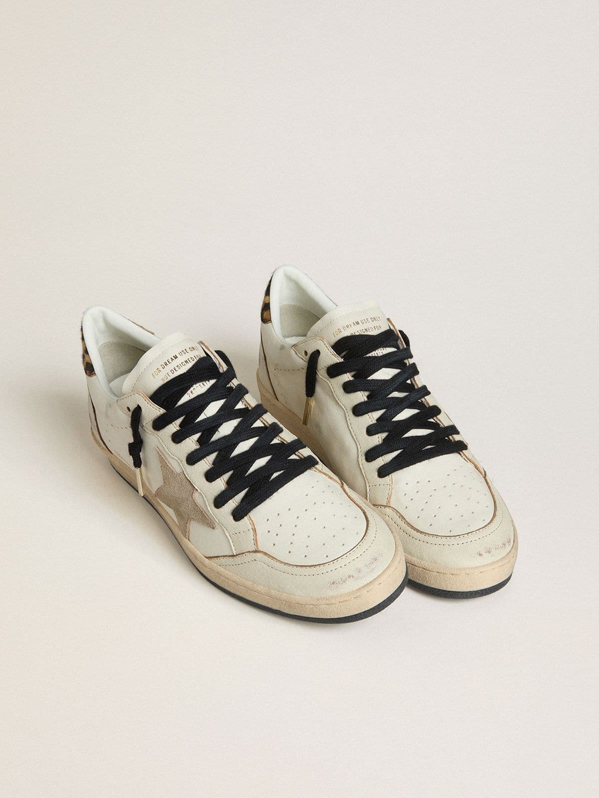 Men's Ball Star Wishes with suede star and leopard-print pony skin heel tab