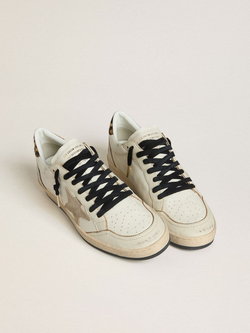 Men's Ball Star Wishes with suede star and leopard-print pony skin heel tab