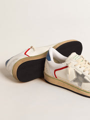 Ball Star in nappa and mesh with silver metallic leather star