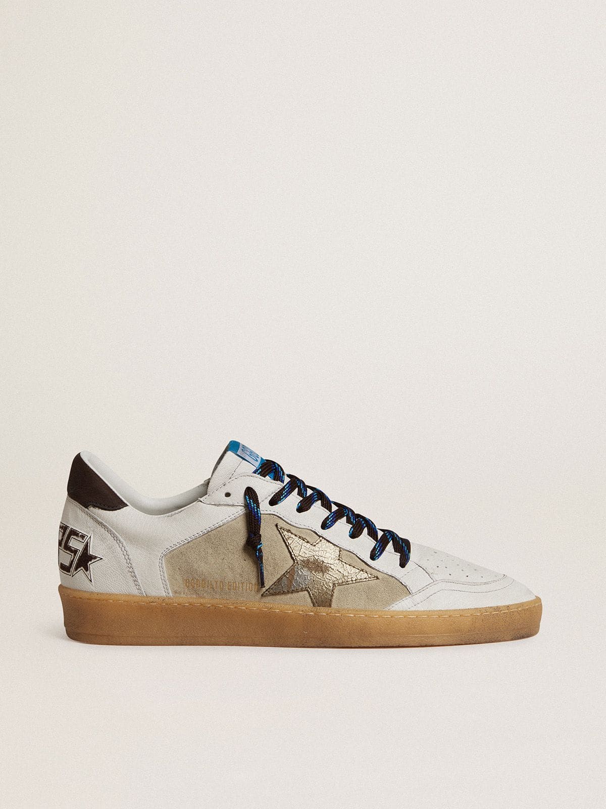 Ball Star LTD with foiled crackle leather star and brown leather heel tab