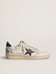Ball Star with black star and blue suede heel tab