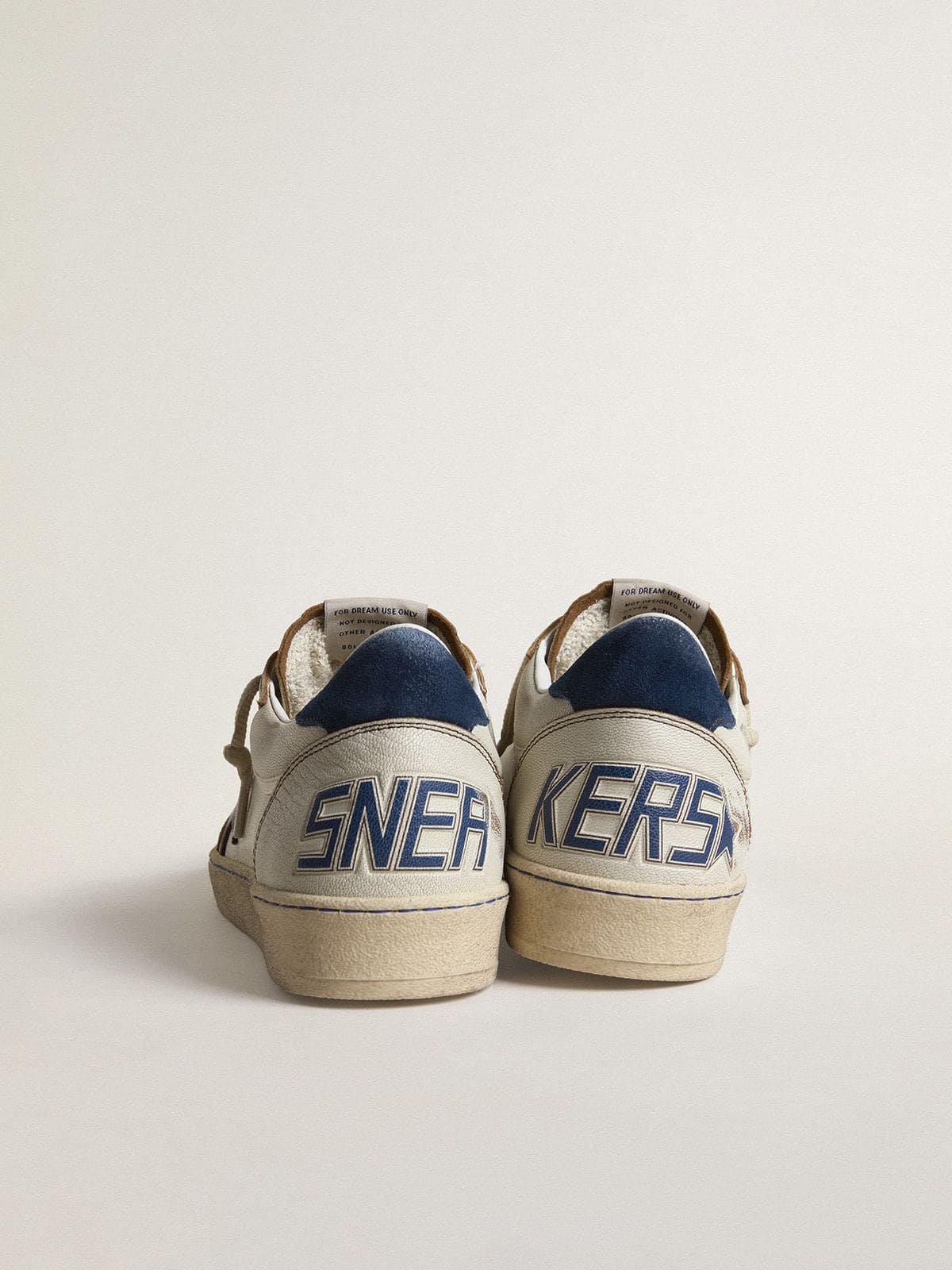 Ball Star with black star and blue suede heel tab
