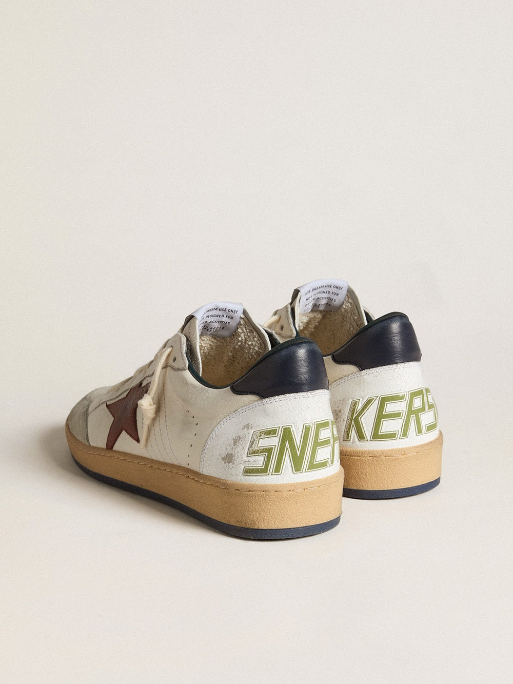 Ball Star in nappa with brown nubuck star and nappa heel tab
