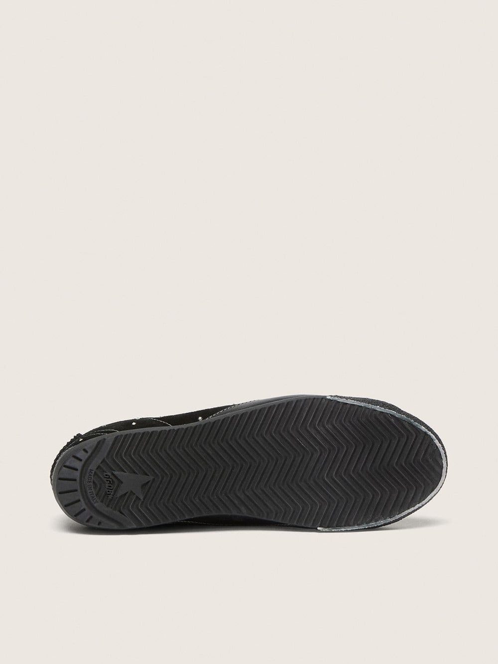 Men's True-Star in black suede with Swarovski crystals and black leather star