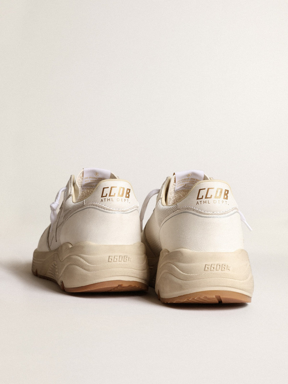 Men's Running Sole in mesh and white nappa