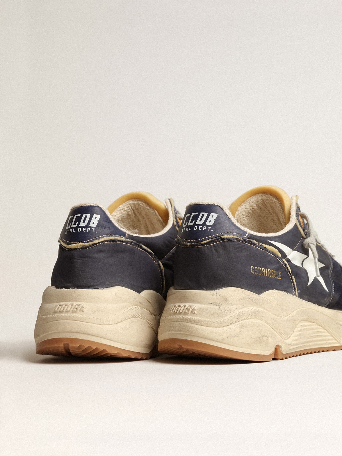 Running Sole in blue nylon with white printed star
