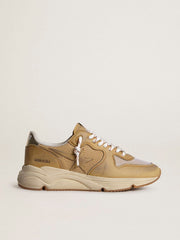 Running Sole in beige nubuck with beige leather star