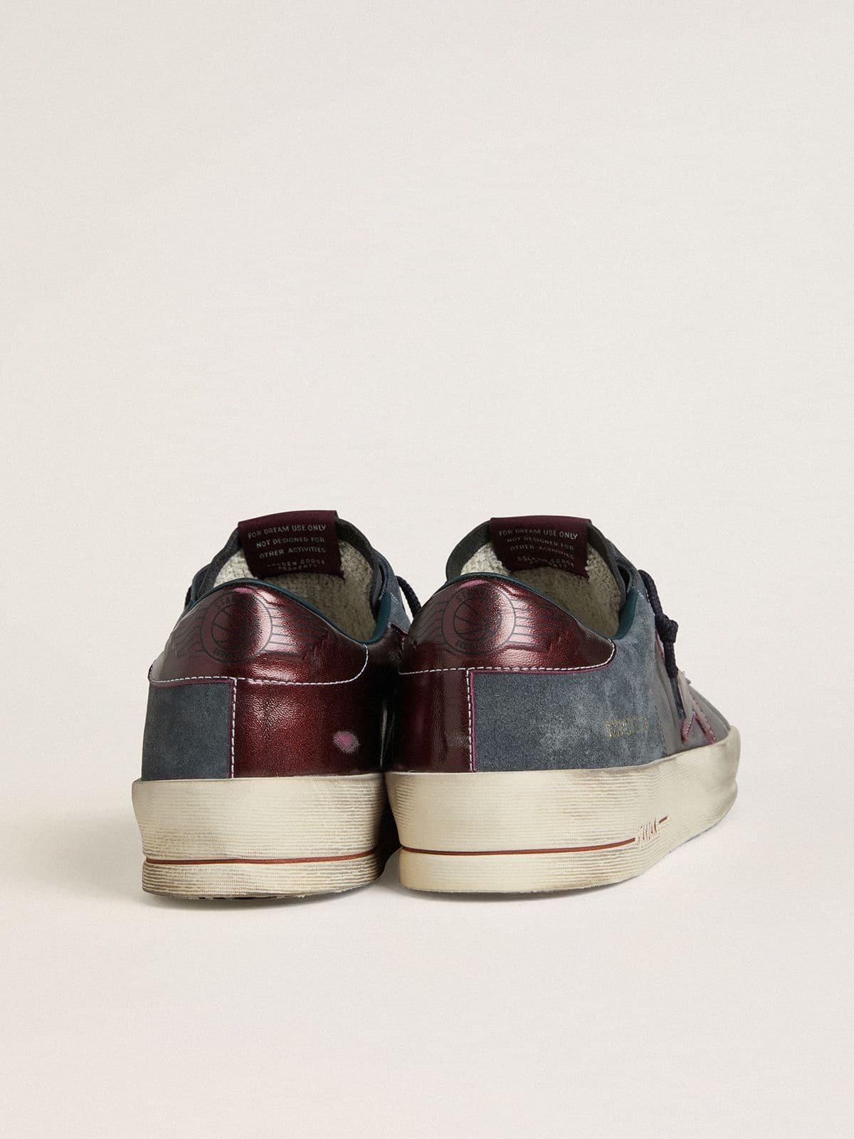 Men's Stardan LTD in anthracite nubuck and blue suede with metallic leather star
