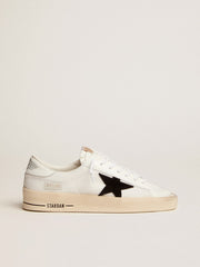 Men's Stardan in white mesh with black suede star