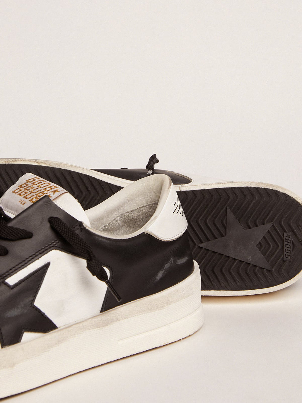Men's Stardan in white and black leather