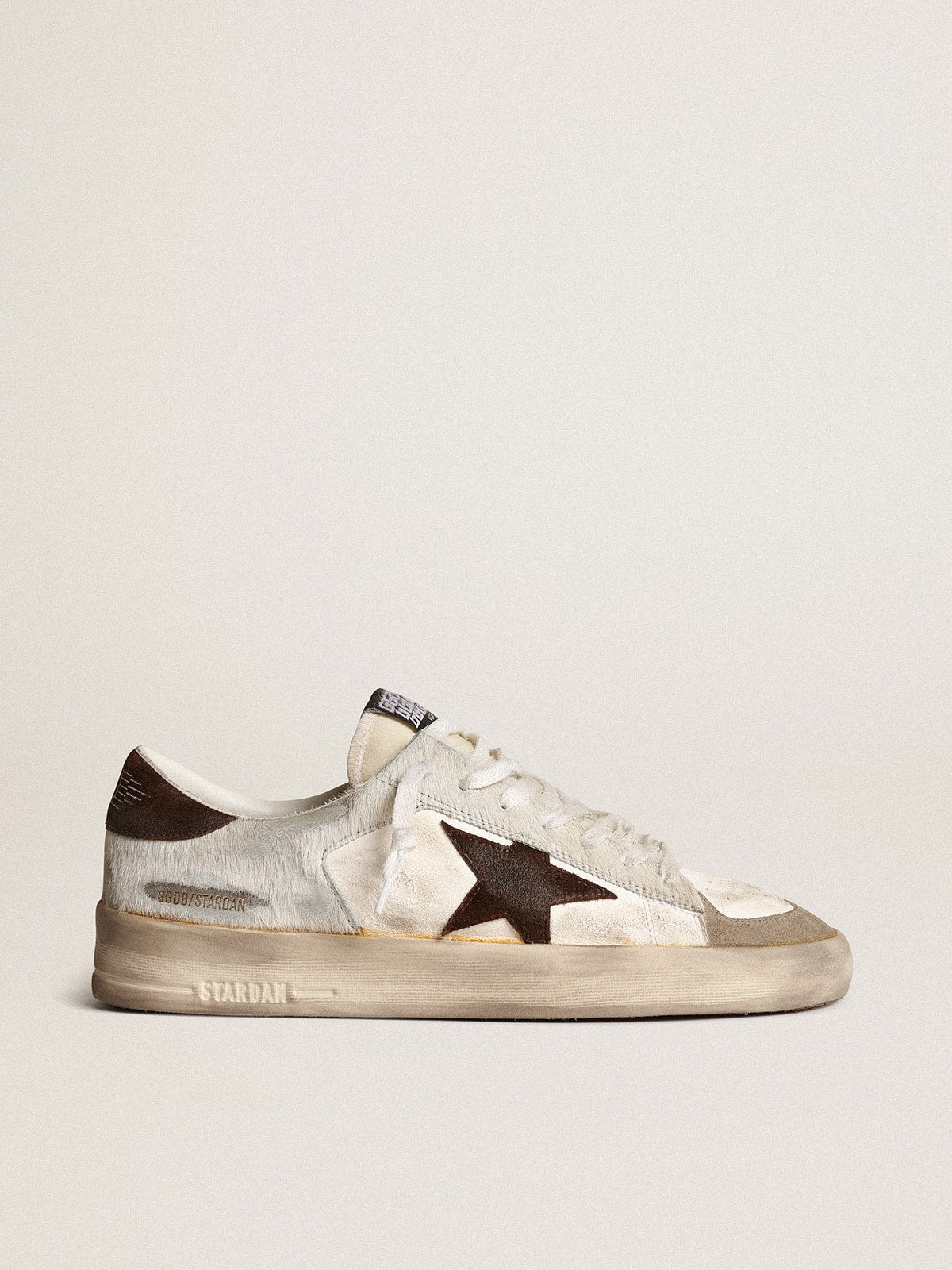 Men’s Stardan in nappa and pony skin with brown suede star