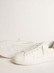 Men's Purestar with white leather star and orange heel tab