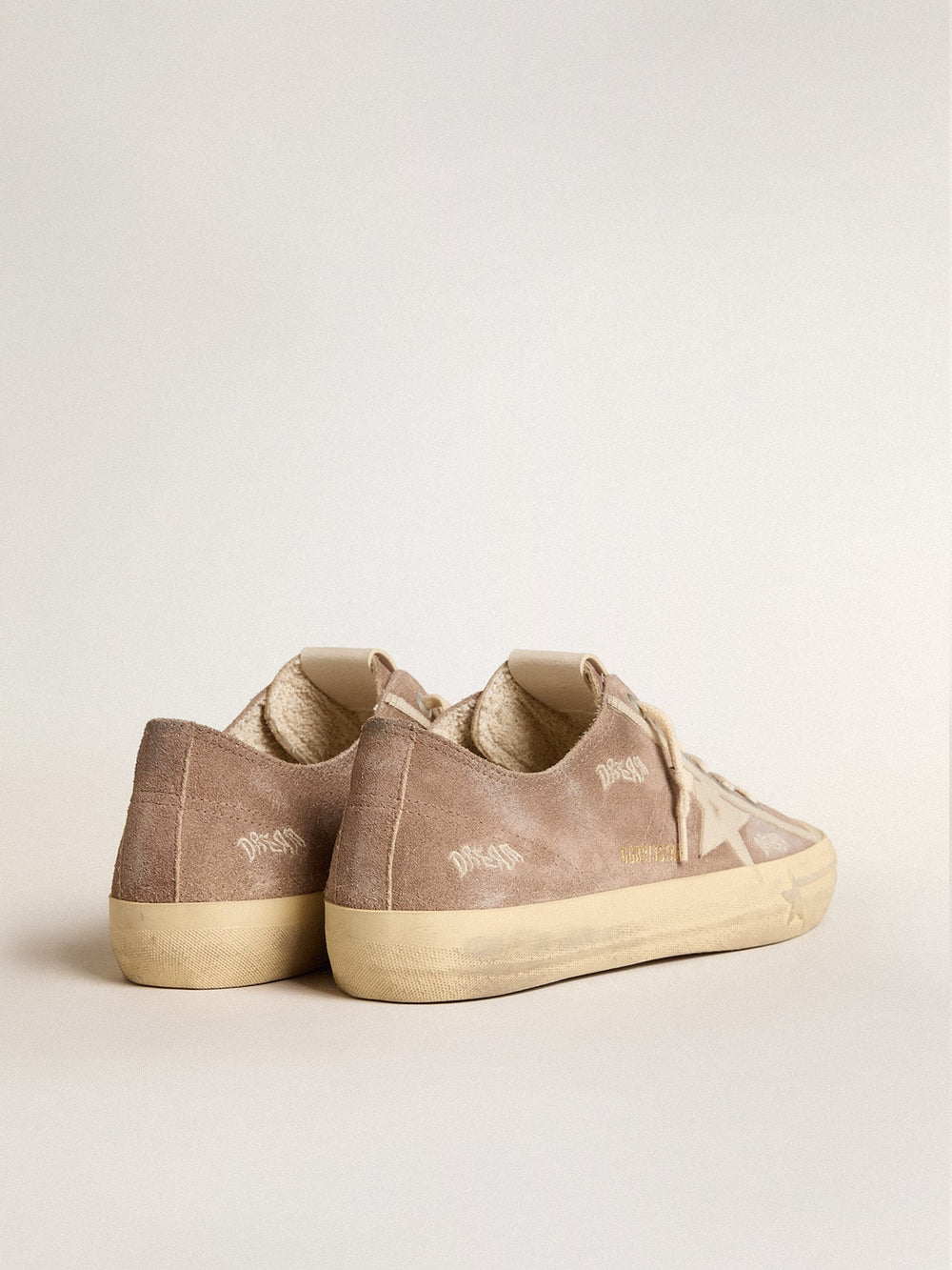Men's V-Star in dove-gray suede with light gray leather star