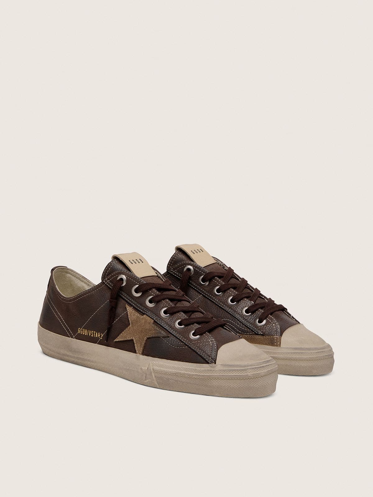 Men's V-Star in brown nubuck with tobacco-colored suede star