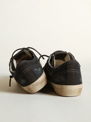 V-Star sneakers in midnight-blue denim with black leather star and toe
