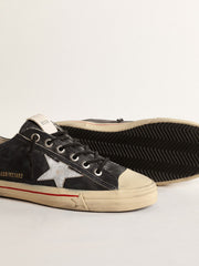 V-Star  in blue leather with silver metallic leather star