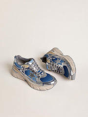 Men's Lightstar  in light blue mesh with white TPU star and silver bio-based inserts