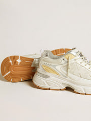 Men’s Lightstar in white leather and mesh with worn-white star