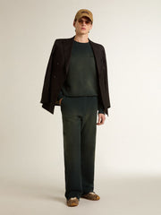 Men’s black double-breasted blazer with button fastening