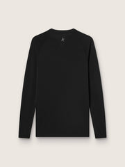 Men's black long-sleeve sports top