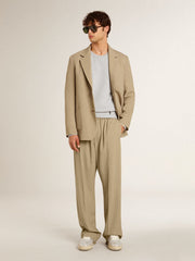Men's travertine-colored joggers