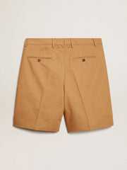 Men's Bermuda shorts in beige cotton