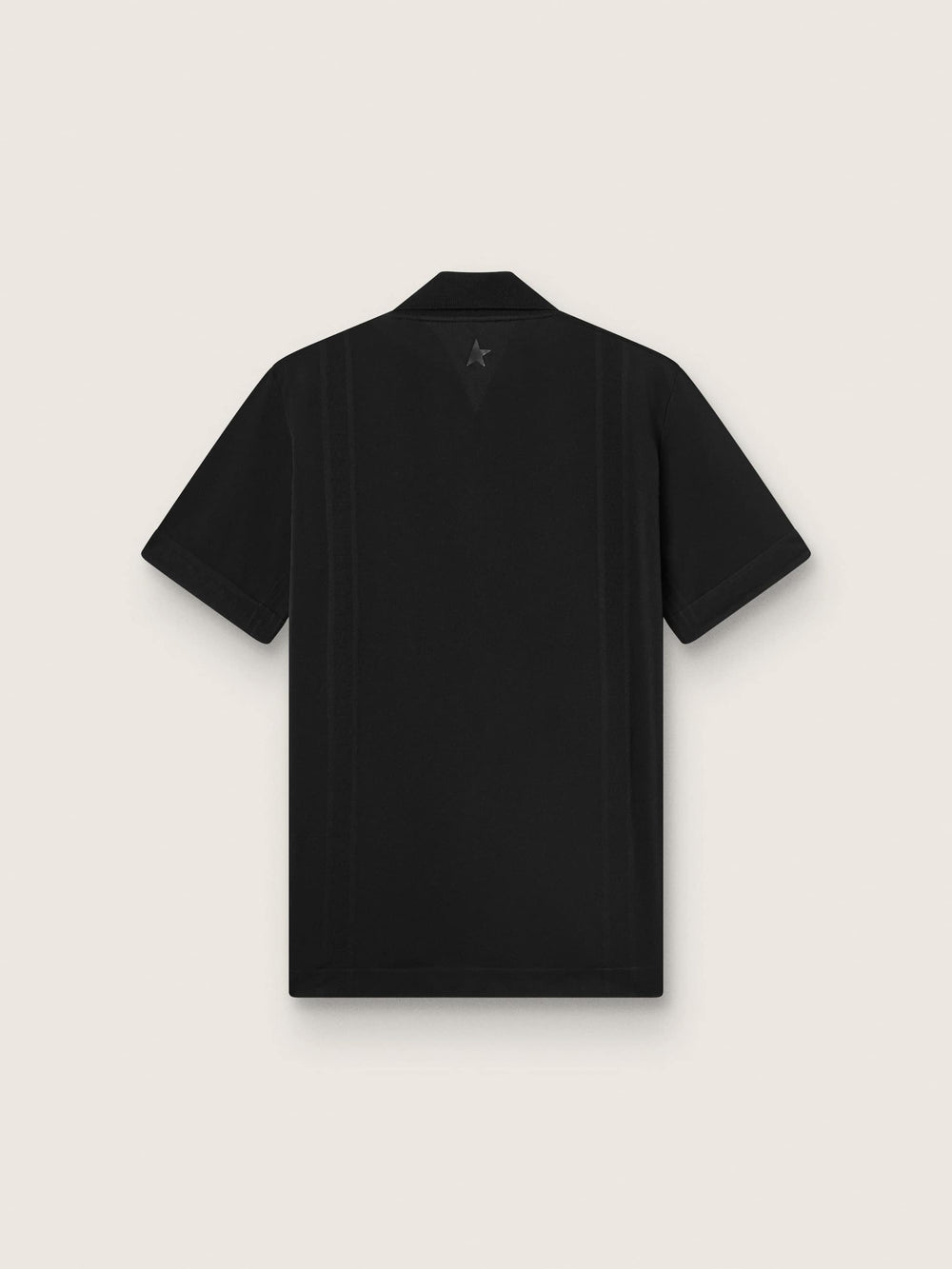 Men's black sports zipped polo shirt
