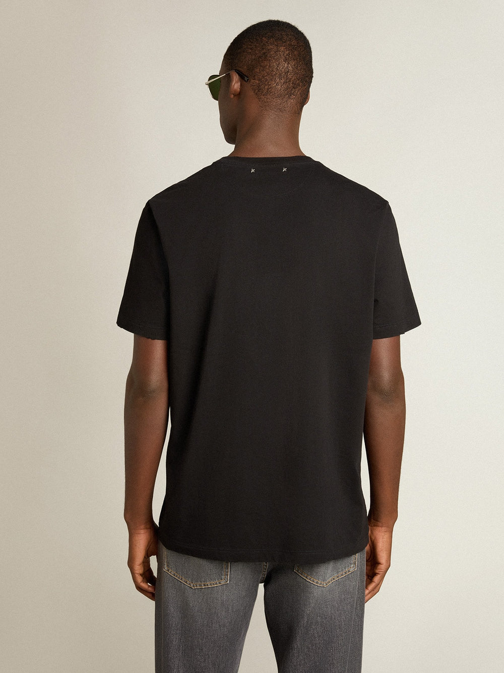 Golden Collection distressed T-shirt in vintage black