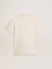 Men's vintage-look white T-shirt with front print