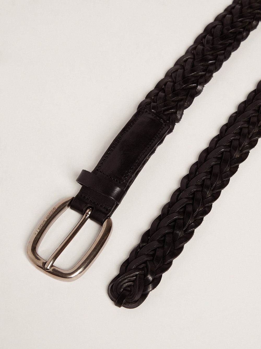Men's black leather belt | Golden Goose