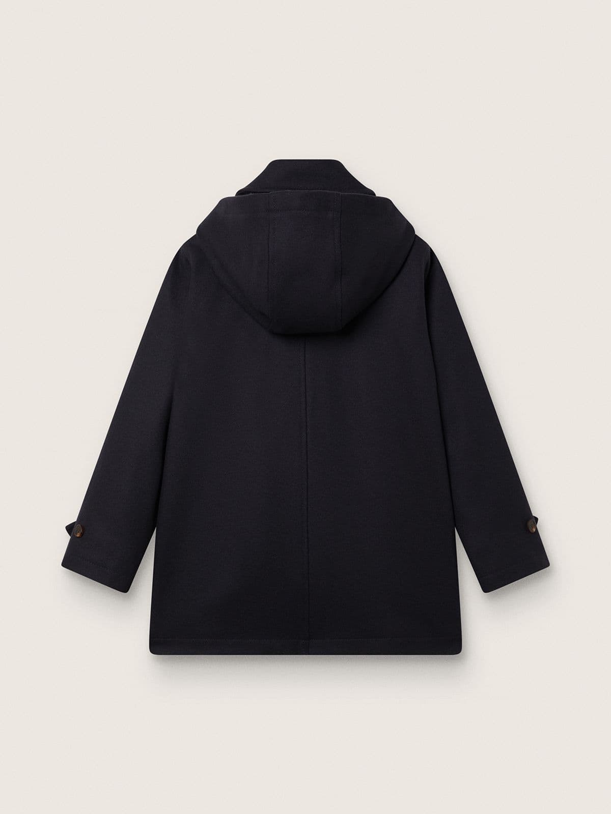 Boys’ dark blue hooded duffle coat