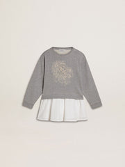 Girls’ gray and white mini dress
