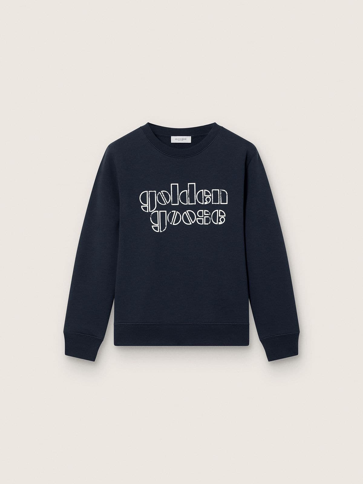 Journey boys’ sweatshirt in blue cotton blend with a contrasting logo