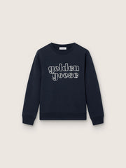 Journey boys’ sweatshirt in blue cotton blend with a contrasting logo