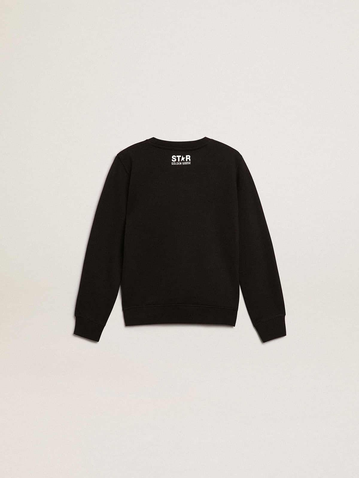 Boys’ black sweatshirt with white maxi star on the front