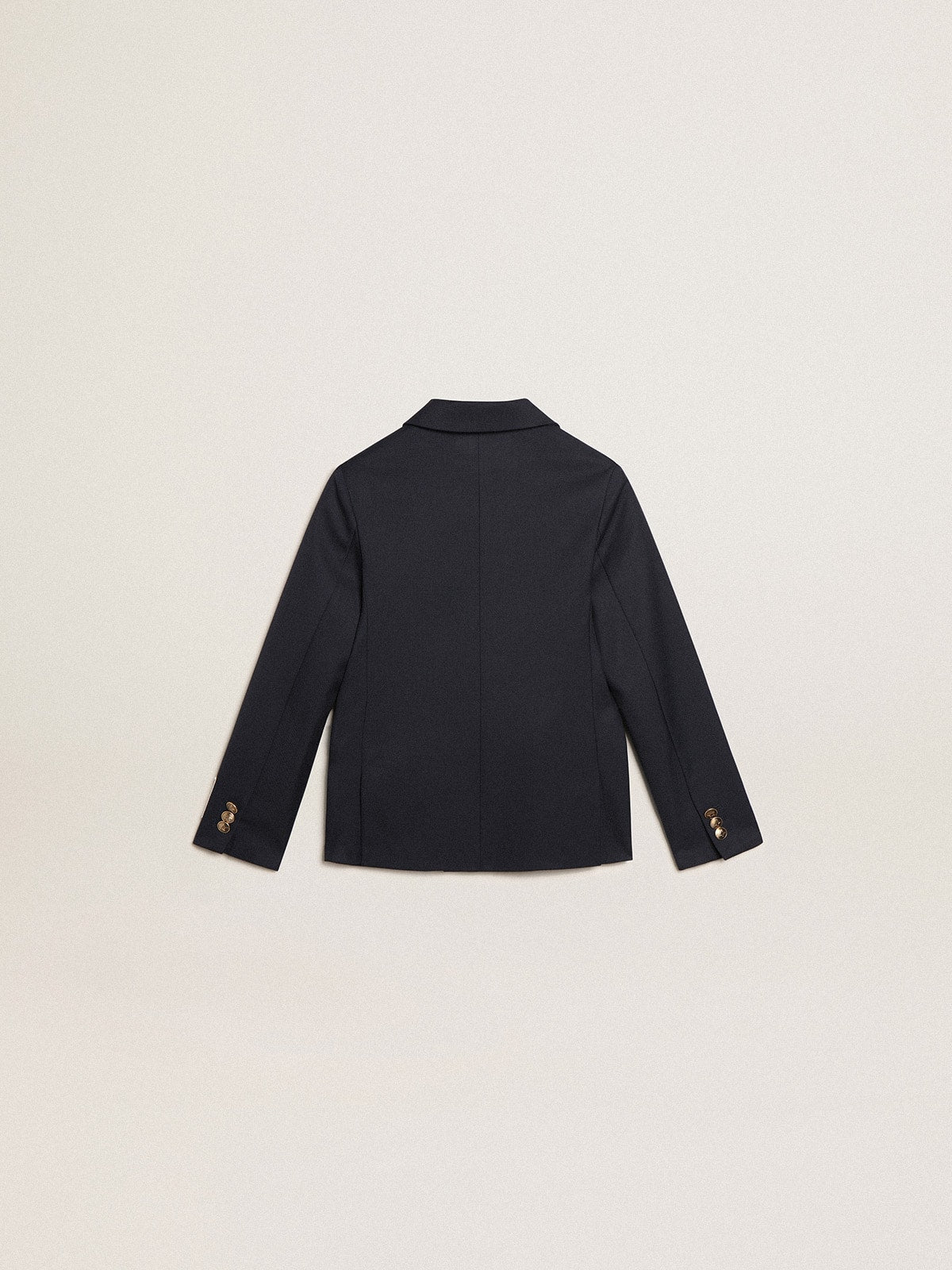 Boys’ dark blue double-breasted buttoned blazer