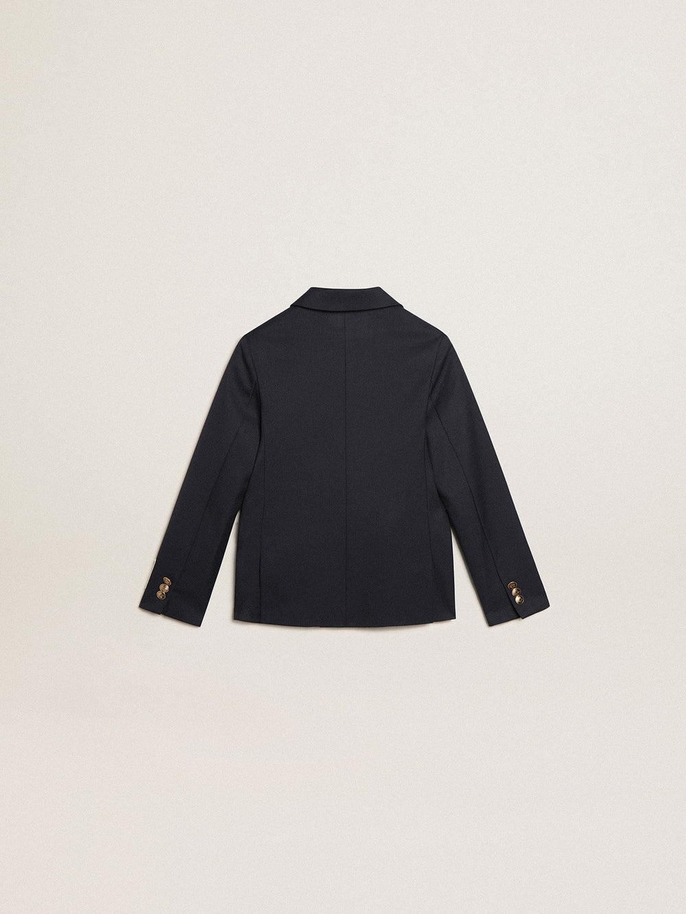 Boys’ dark blue double-breasted buttoned blazer