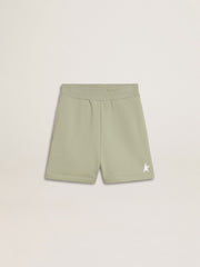 Light green shorts with white star