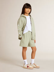 Light green shorts with white star