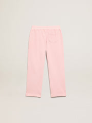 Pink joggers with glitter star on the front
