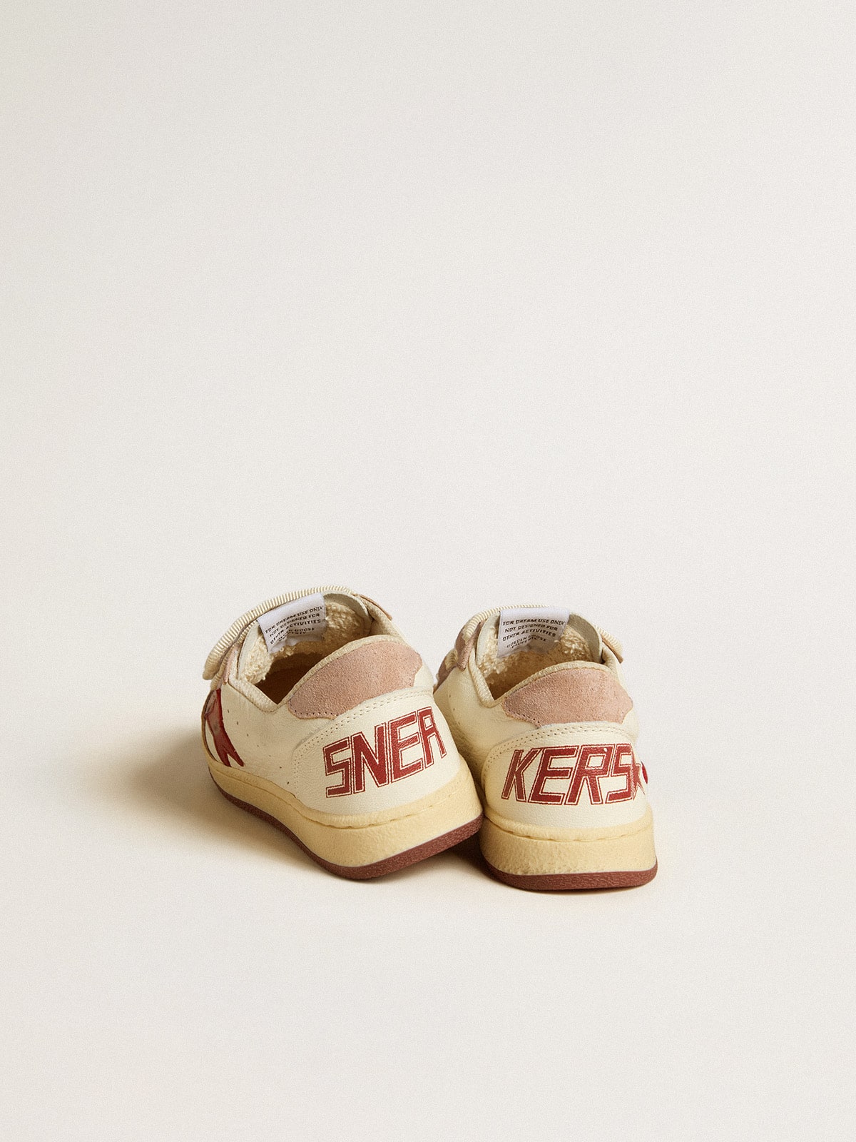 Ball Star Junior in nappa with nappa star and pink suede heel tab