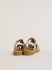 Maxime Young sandals in silver micro-glitter