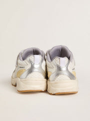 Junior Lightstar in white leather and mesh with white leather star
