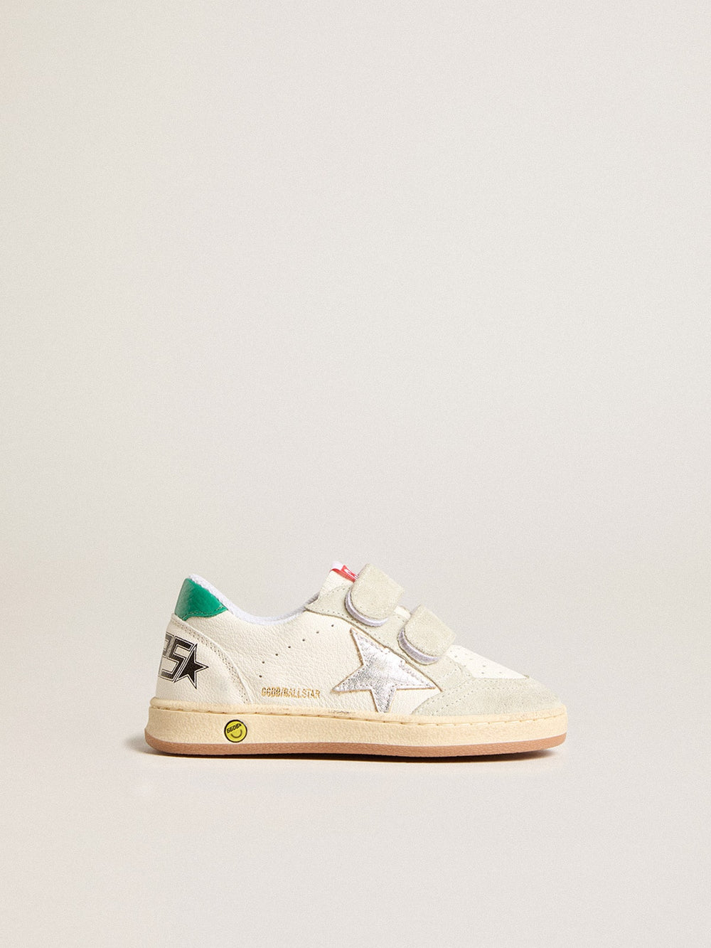 Junior Ball Star with silver star and green suede heel tab