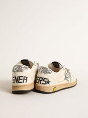 Ball Star Junior in nappa with silver glitter star and heel tab