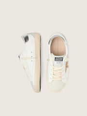 Young Super-Star with gold glitter star and silver metallic leather heel tab